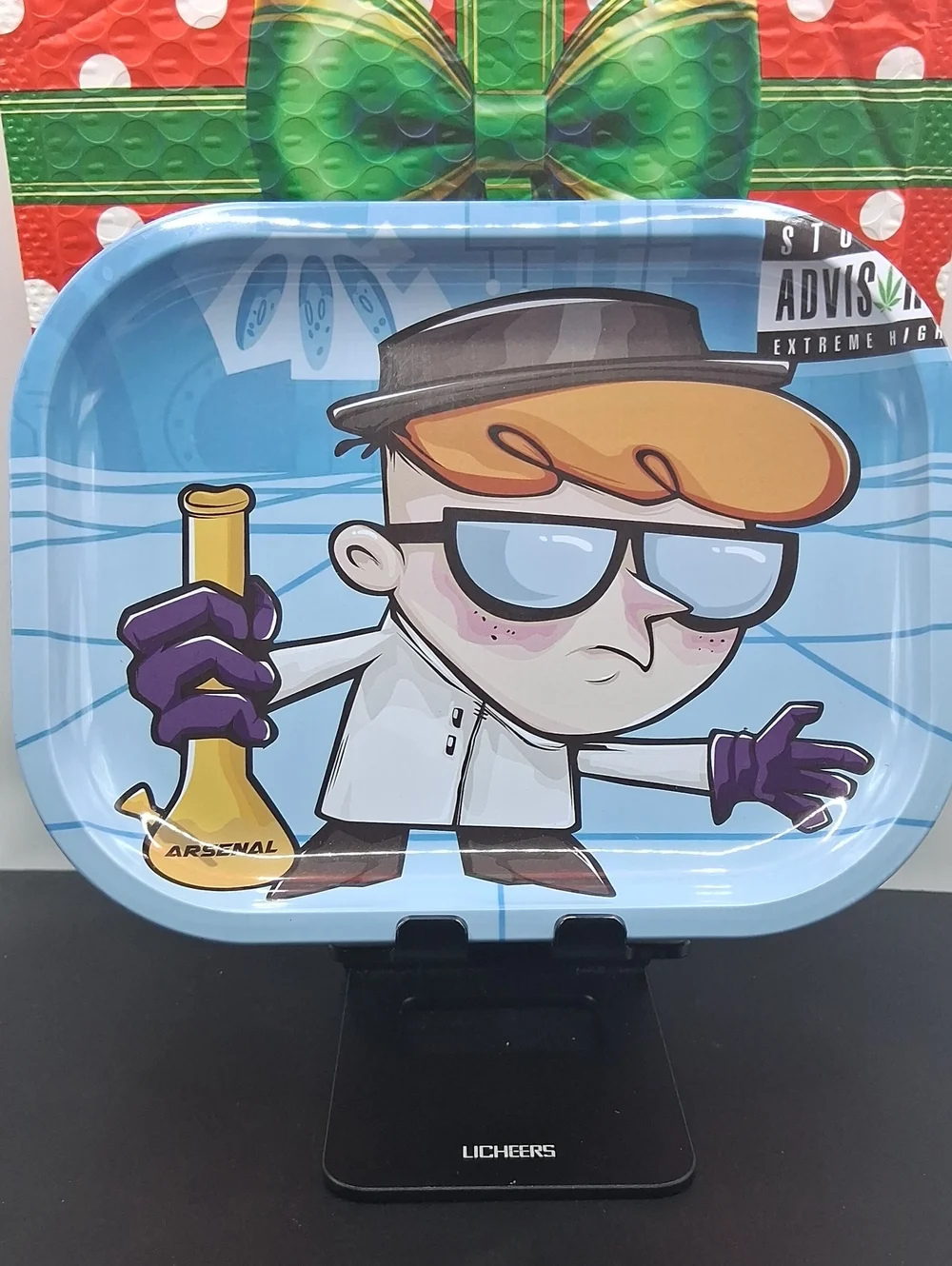 Blue Cartoon Scientist Party Tray - Home Party Supplies 7x5